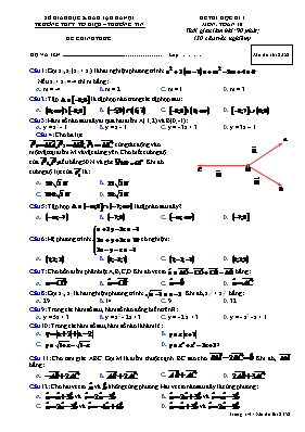 Đề thi học kì 1 môn Toán 10